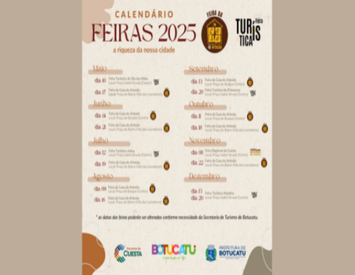 Calendário Feiras 2025